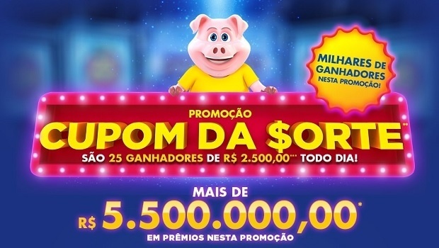 Tele Sena lança promoção "Cupom da Sorte" com 25 prêmios de R$ 2.500,00