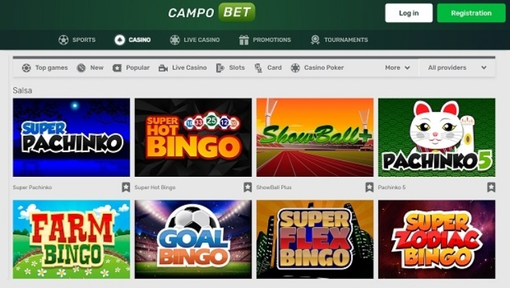 Campobet incorpora jogos de Pachinko e bingo da Salsa Technology para o público brasileiro