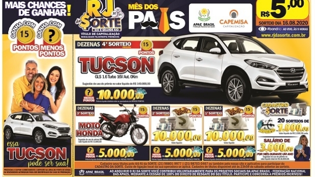 RJ da Sorte sorteia Tucson, moto e muitos prêmios em dinheiro 