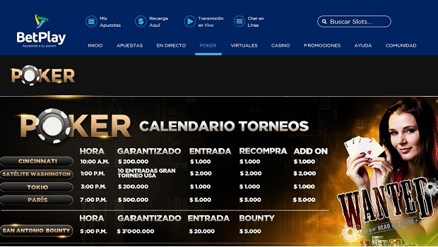 BetPlay se torna a primeira operadora de pôquer legal na Colômbia com a Italtronic e a ESA Gaming