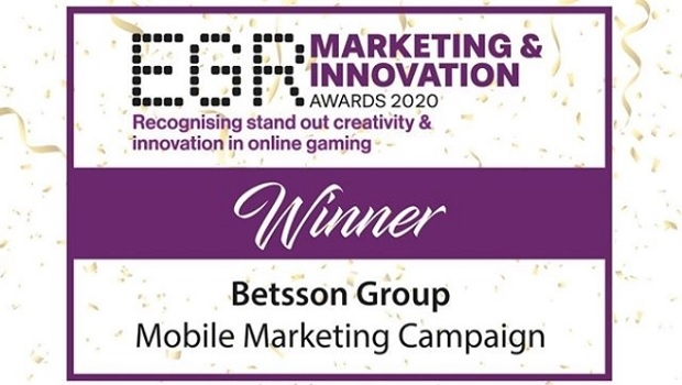 Betsson Group wins “Mobile Marketing Campaign” award
