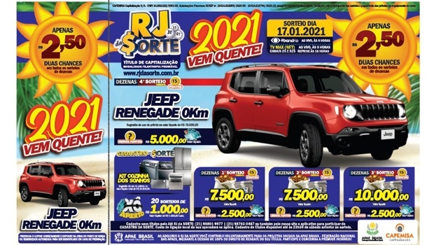 Título da CAPEMISA sorteia Jeep Renegade e milhares de reais em dinheiro