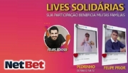 Live Solidária reúne Felipe Prior e Pedrinho Anão em manhã beneficente com apoio da NetBet