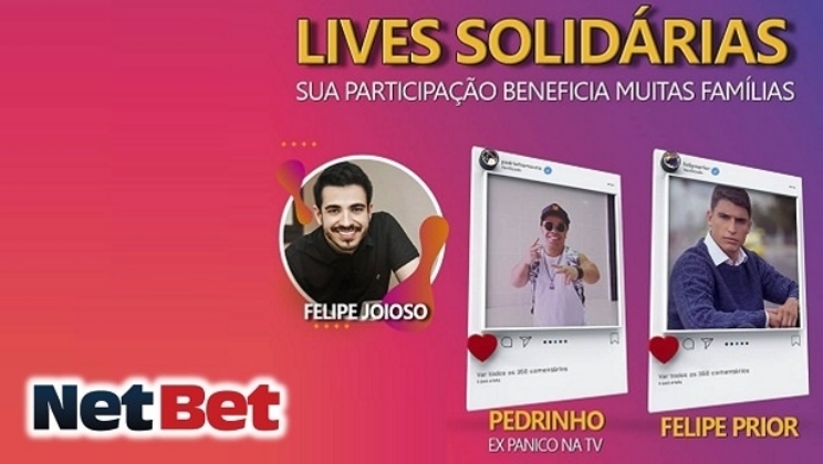 Live Solidária reúne Felipe Prior e Pedrinho Anão em manhã beneficente com apoio da NetBet