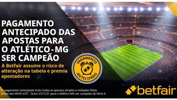 Betfair ‘consecrates’ Atlético-MG champion of Brazil, pays all bets in advance