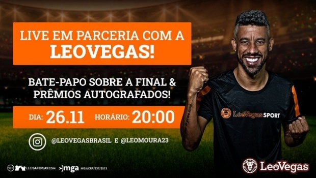 Léo Moura to leave people "in the face of goal" in Libertadores final on LeoVegas Instagram