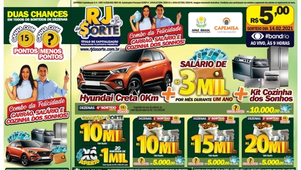 Título da Capemisa cria Combo da Felicidade e sorteia neste domingo Hyunday Creta e 3 mil por mês