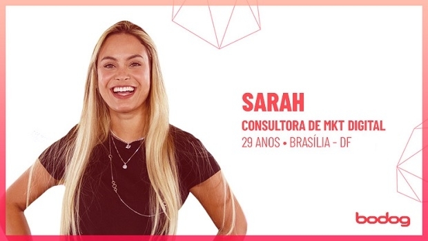 Bodog places Sarah as favorite for the title of BBB21 champion