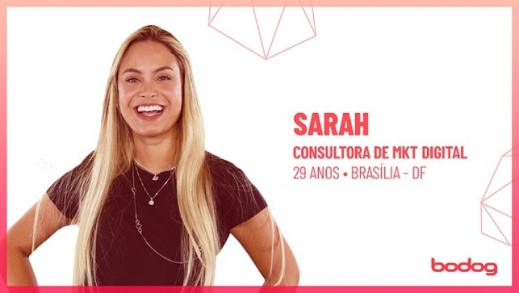 Bodog coloca Sarah como favorita ao título de campeã do BBB21