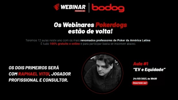 O Webinar Pokerdogs da Bodog está de volta a partir de hoje com Raphael Vitoi na estreia