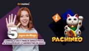 Pachinko lidera o Top 5 dos videobingos mais acessados e premiados do Betmotion do 1º semestre