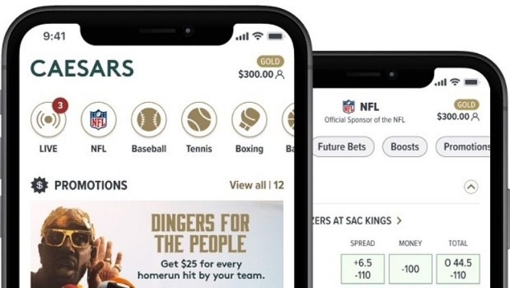 Caesars lança novo aplicativo de apostas esportivas para celular