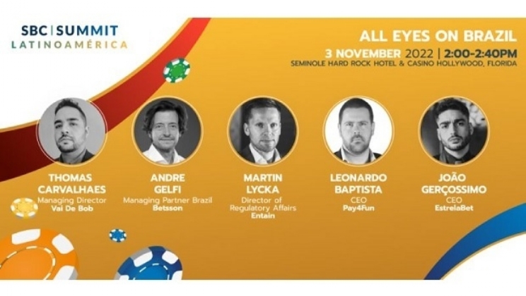 Betsson, EstrelaBet, VDB e Pay4Fun debaterão apostas no Brasil durante SBC Summit Latinoamerica