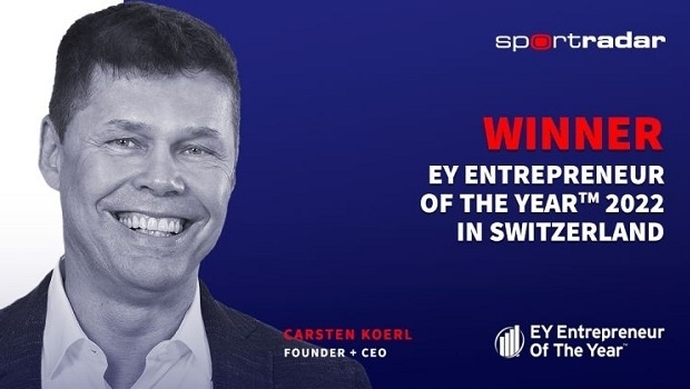 Sportradar’s CEO and founder named “EY Entrepreneur of the Year™”