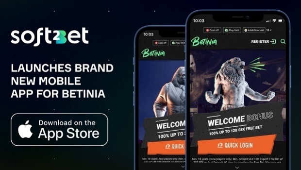 Soft2Bet launches Betinia, the new mobile app for Swedish players