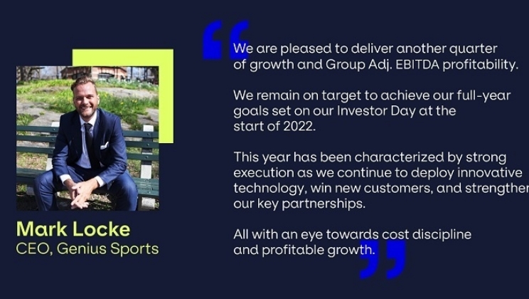 Genius Sports relata resultados positivos no terceiro trimestre que superam as expectativas