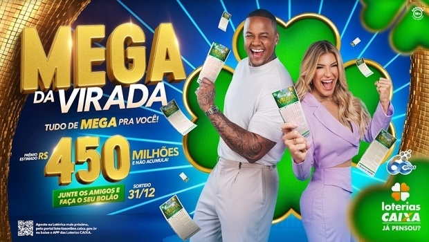 Loterias Caixa lançam campanha publicitária do maior prêmio da história para a Mega da Virada