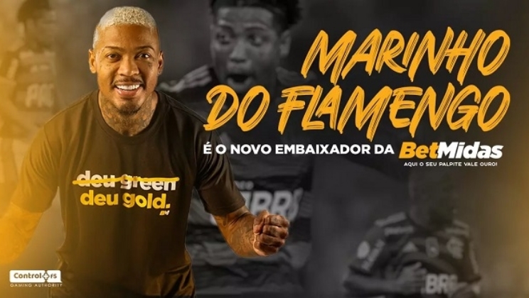 Marinho do Flamengo é o novo embaixador de marca da BetMidas