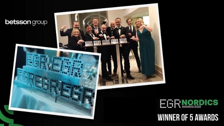 Betsson Group é reconhecido em cinco categorias no EGR Nordics Awards 2022