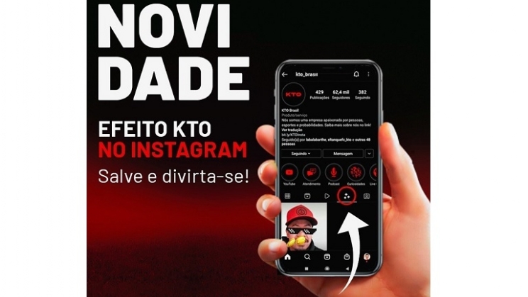 KTO criou um filtro especial para seus apostadores no Instagram