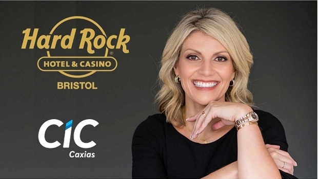President of Hard Rock Hotel & Casino Bristol, Brazilian Allie Evangelista speaks at CIC Caxias