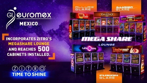 GI EUROMEX incorpora o Megashare Lounge da Zitro e chega a 500 gabinetes instalados