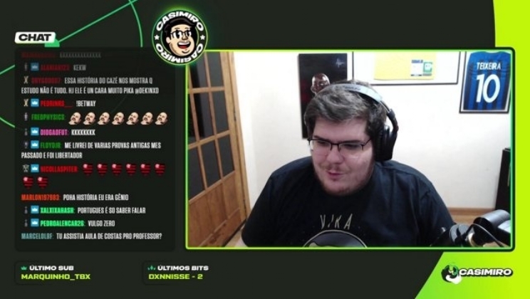 "Ter uma aposta exclusiva na Betway com o nome Casimiro é gigante pra mim"