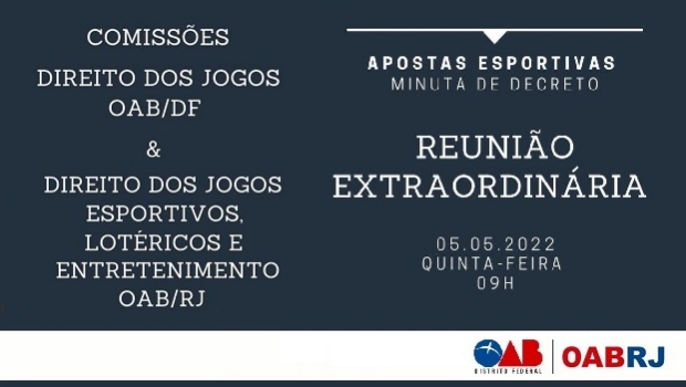 Comissão de Direito dos Jogos do Rio e do DF vão debater decreto das apostas esportivas