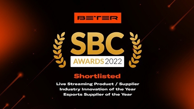 BETER has been shortlisted for SBC Awards 2022 in three categories