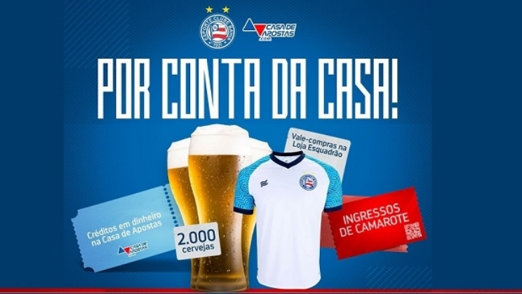 Casa de Apostas inova e promoverá ação 'Por Conta da Casa' em rodada dupla do Bahia na Fonte Nova