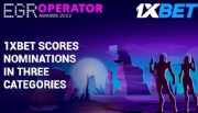 1xBet nomeada em três categorias no EGR Operator Awards 2022
