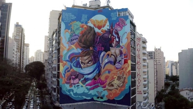 Riot Games ocupa Brasil com arte urbana e celebra comunidade em homenagem ao aniversário do LOL