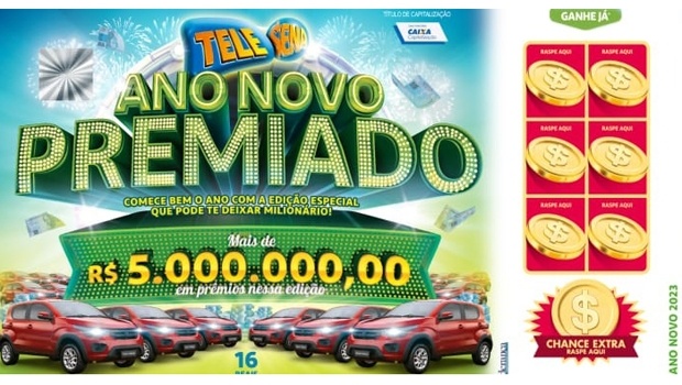 Tele Sena inicia o ano com campanha estrelada pelo Alexandre Pires e Ana Clara