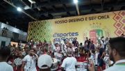 Esportes da Sorte sponsors Grande Rio during rehearsals for Carnival 2024