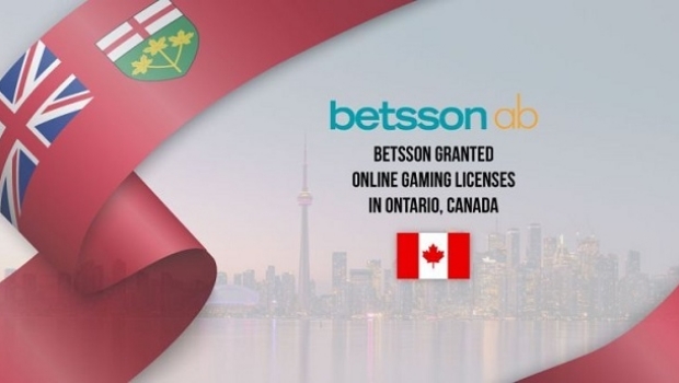 Betsson granted online gaming licenses in Ontario, Canada