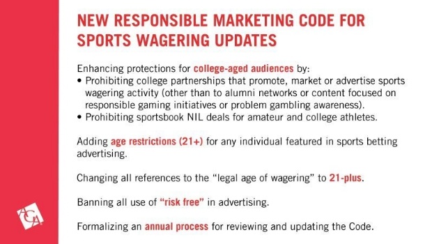 AGA updates its Responsible Marketing Code for Sports Wagering