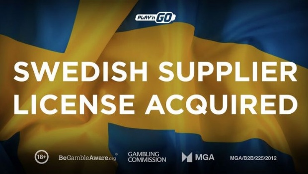 Play'n GO obtém licença de fornecedor sueco
