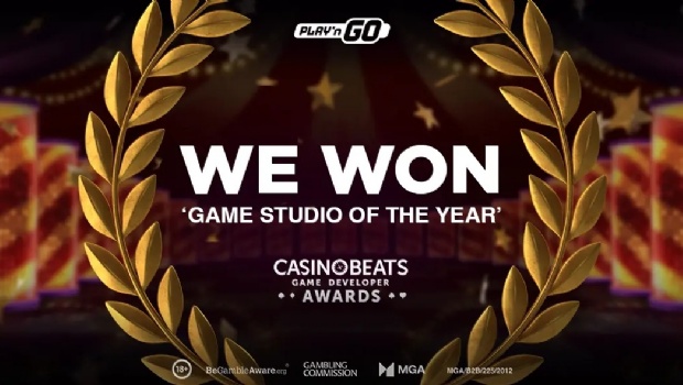 Play'n GO foi reconhecida como o "Game Studio of the Year"