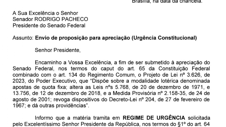 Regulamentação das apostas esportivas está em tramitação no Senado Federal