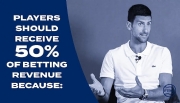 Novak Djokovic reclama para os jogadores 50% da receita que o tênis obtém das apostas