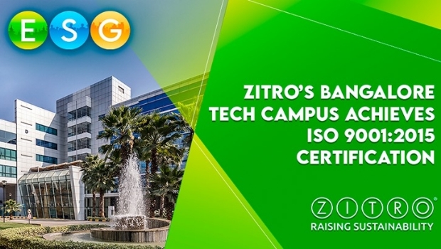 Tech Campus da Zitro em Bangalore obtém a certificação ISO 9001:2015