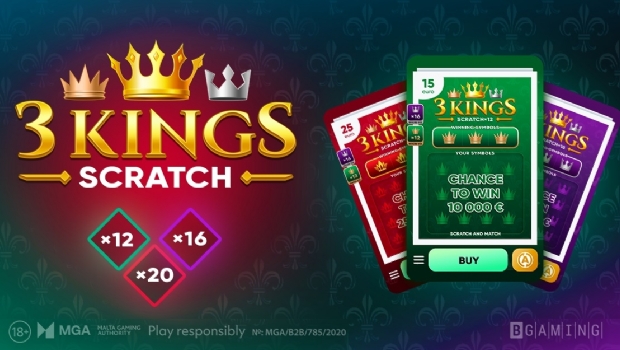 BGaming adiciona uma joia à sua coroa com 3 Kings Scratch