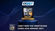 1xBet vence o prestigiado SiGMA Asia Awards 2024