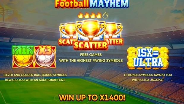 Endorphina lança o popular jogo de slot Football Mayhem