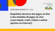 Governo publica regras para crash games, caça-níquel, roleta e outros jogos online e ao vivo