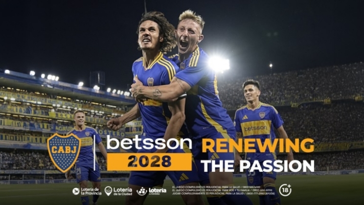 Betsson e Boca Juniors anunciam renovação de parceria até dezembro de 2028