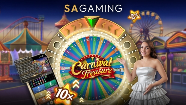 Carnival Treasure da SA Gaming: o game show ao vivo com emoções multiplicadas na roda da fortuna