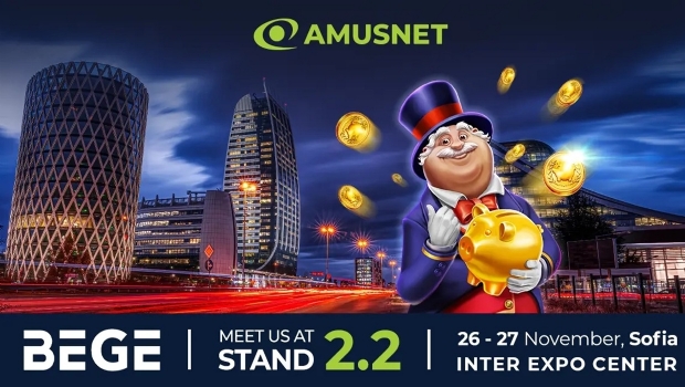 Tecnologia e entretenimento se encontram no estande da Amusnet na BEGE 2025