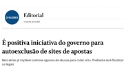 É positiva iniciativa do governo para autoexclusão de sites de apostas
