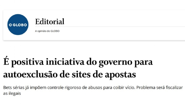 É positiva iniciativa do governo para autoexclusão de sites de apostas